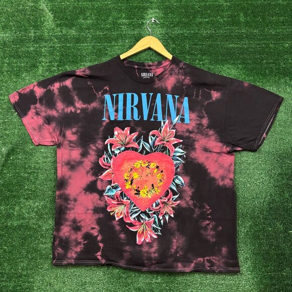 NIRVANA Other - Nirvana Heart-Shaped Box Grunge Band Tie-Dye T-shirt Size 2X